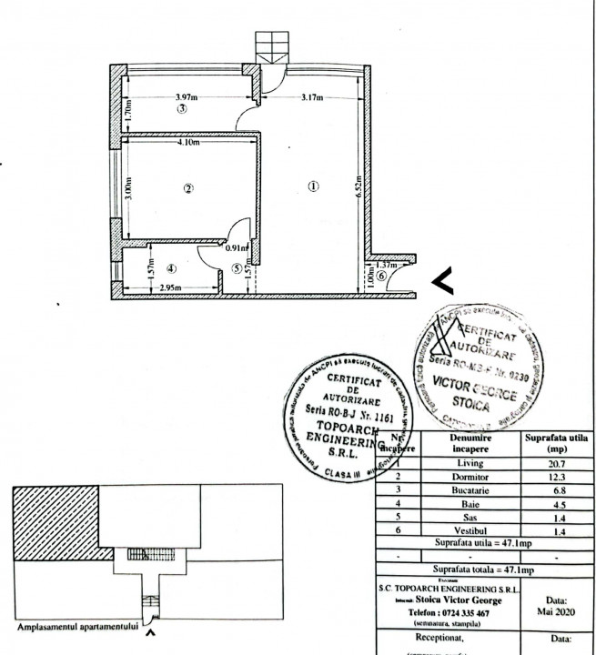 2 camere Bragadiru, curte 40 mp