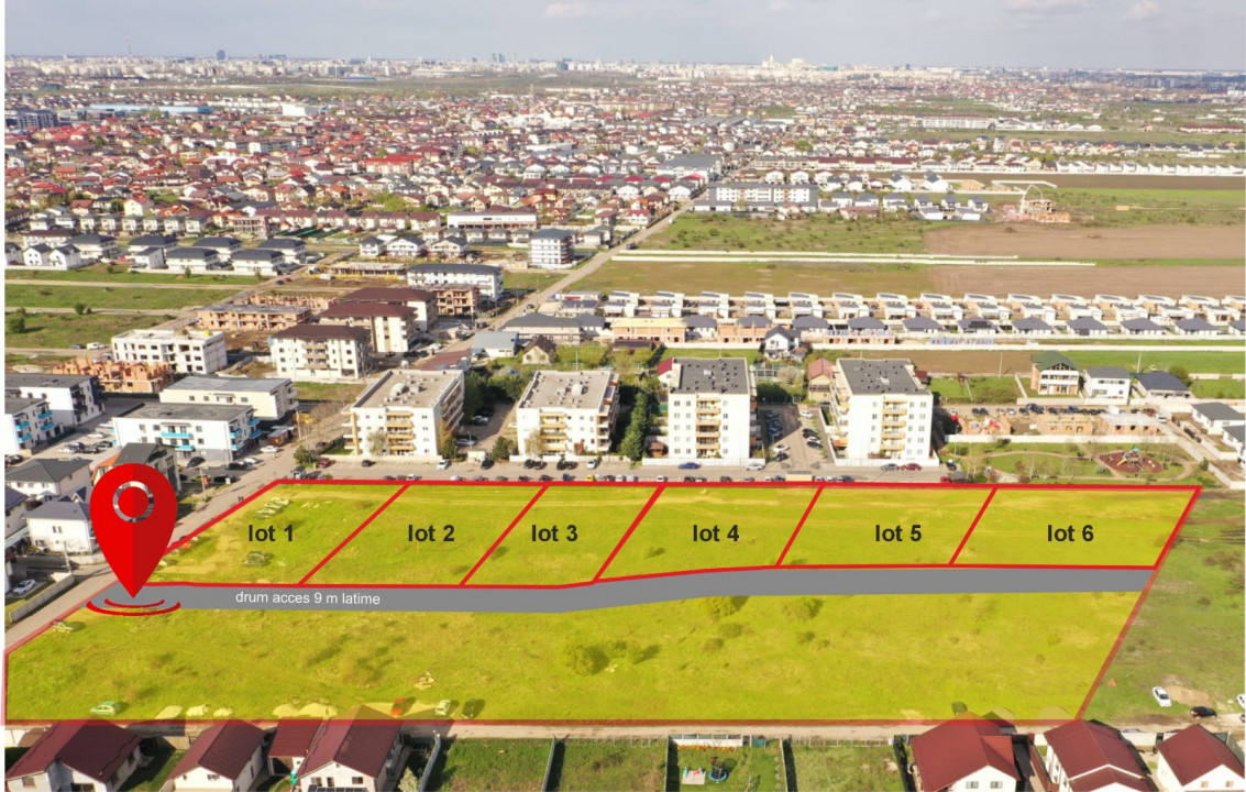 Loturi pt dezvoltare imobiliară Bragadiru, str. Crișul Repede | S+P+4+5R |