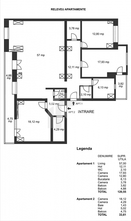 Spatiu birouri zona Mihalache - Turda in imobil mixt, 4 camere, 155 mp, 7 eur/mp