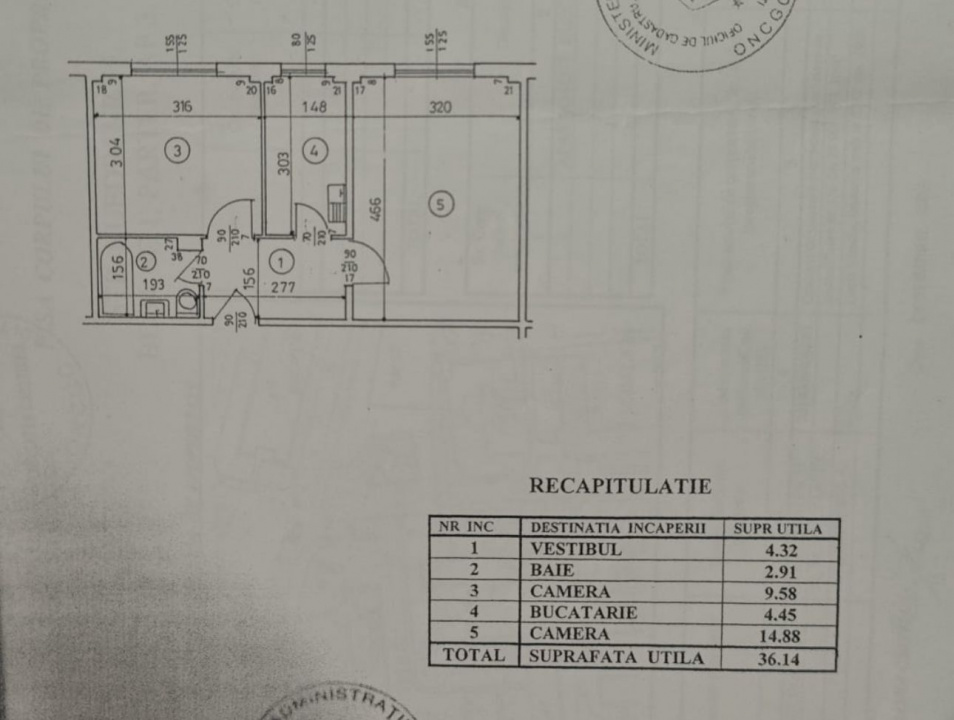 2 Camere ( CU CENTRALA )-Huedin