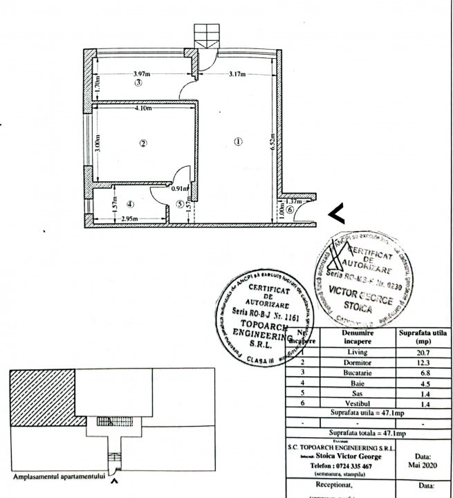 Apartament la curte Bragadiru, 2 camere